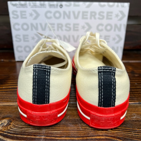 NIB Comme Des Garcons Play x Converse Chuck 70 Low Top Sneakers - Picture 6 of 8